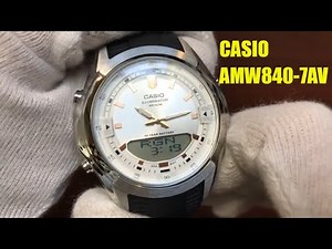 Unboxing Casio Digital Analog World Time 30 Telememo Watch AMW840-7AV