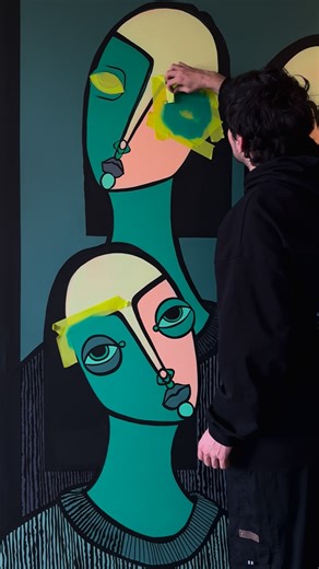 Adam Adamyan on Instagram: "🏊🏼 . . . . . . . . . #studio #wallart #artprocess #canvasartwork #paintingprocess #art #artwork #artgallery #process #drawing #gallery #yerevanart #armenianartist #molotow"