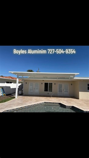 Oh look a composite panel roof on a riser 🤩. What a beauty ! We can customize anything to fit your project , call us today for your free estimate . ✔️ check us out : Boylesaluminum.com Or on Instagram/Tiktok : @boylesaluminum ☎️ 727-504-9354 Lic (SCC131151575) and Insured 🛠️Performing Work : Pinellas , Pasco , and Hillsborough County | Boyle's Aluminum and Screening