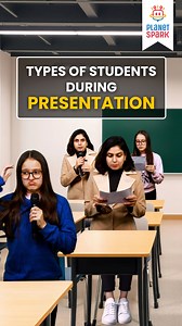 Types of Students During Presentations 😂 | Which One Are You? Types of students during class presentations — which one are YOU? 😄🎤 1️⃣ The Nervous Shaker – too scared to speak 2️⃣ The Whisperer – speaks so softly even the teacher gives up 3️⃣ The Reading Robot – reads every single word from the paper 4️⃣ The Blank Mind – forgets the entire script on stage If you’ve ever given a presentation in school or college, you’ve met ALL of these characters… or maybe you ARE one of them! 😂 This reel is