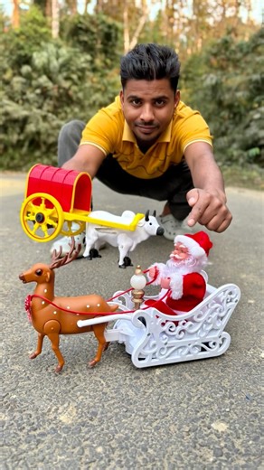 RC Bailgadi And Santa Claus Sleigh And Reindeer gift 🎁
