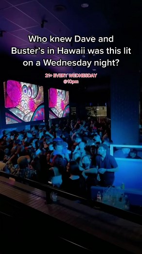 Honolulu Hawaii Wednesday Night Party at Dave and Buster’s