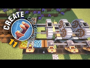 Turn Cobblestone into Dust with Create Crushing Wheels in Minecraft Ep.11 Custom Minecraft Mod Pack