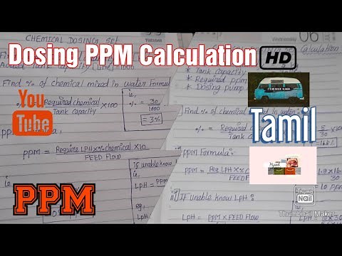 HOW TO CALCULATE PPM CALCULATION AND %CHEMICAL #PPM Calculations #Online dosing sets #vasanth vasaa