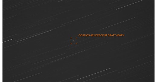 Soviet spacecraft plunging back to Earth