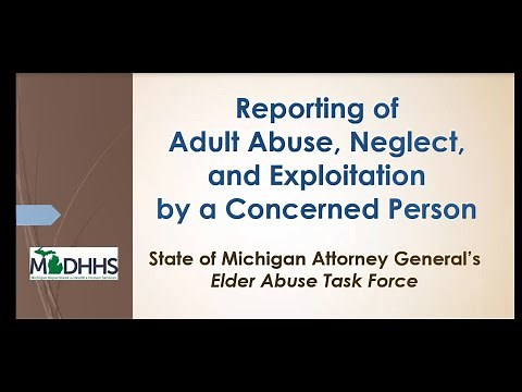 Reporting of Adult Abuse, Neglect, and Exploitation by a Concerned Person