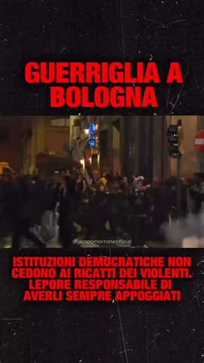 C’è da inorridire di fronte alla guerriglia messa in atto a Bologna dai soliti noti violenti della sinistra radicale, ma c’è anche da preoccuparsi di fronte a un’amministrazione comunale che alza le braccia in segno di resa di fronte ai facinorosi. Condivido pienamente le ragioni addotte per non spostare la partita di basket Virtus-Maccabi da Bologna a Casalecchio. Le Istituzioni democratiche non cedono ai ricatti dei violenti, in caso contrario sarebbe la fine dello Stato di diritto. Nei giorni