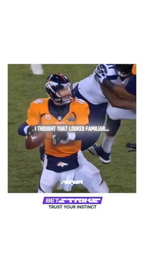 Nfl_vault on Instagram: "This video is a fast-paced montage of high-stakes NFL moments, capturing the intense energy and drama of professional football. It opens with a shot of a New England Patriots player in a white jersey, quickly transitioning into various clips of game-day action. You can see a Denver Broncos quarterback scrambling under pressure, followed by a defensive play featuring a Seattle Seahawks player making a move. The video utilizes a "match-cut" style or a thematic comparison,