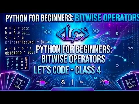 PYTHON CLASS-4 (BITWISE OPERATORS)#coding #gate #python #cse #languagelearning #education