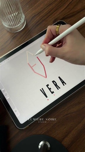 Creative VERA Name Logo Design Idea Using Procreate | #LetterLogo #TattooIdeas #Procreate
