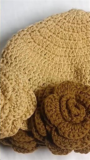 crochet rose hat #crochet #crochethat #diy #crochetpattern full tutorial on my channel