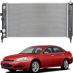 Car Radiator Compatible with 2006-2011 Chevy Impala Monte Carlo 3.5L 3.9L FLEX GAS, 2005-2008 Buick Allure LaCrosse 3.6L GAS - 2827, Engine Coolant Radiator, Automotive Replacement Engine Radiators