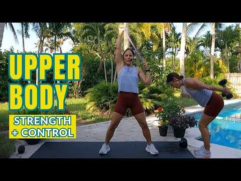 Upper Body Dumbbell Workout (No Impact Strength, Power & Control 🔥)