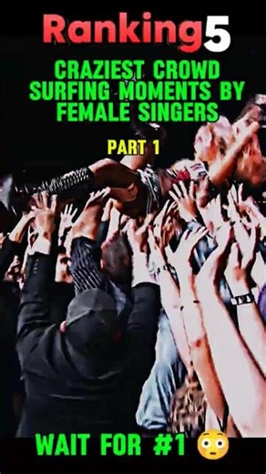 Top 5 Craziest Crowd Surfing Moments by Female Singers 😱 #shorts