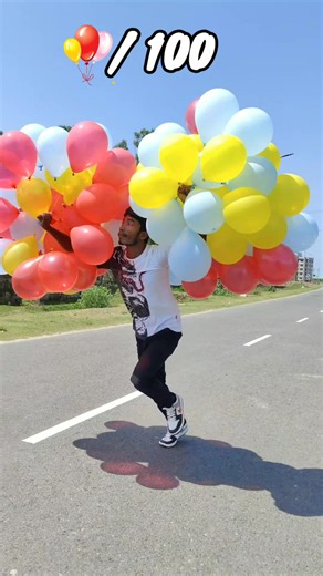 Running With More Balloons #amazing #mrhelal #reels #experiment | MrHelal 2