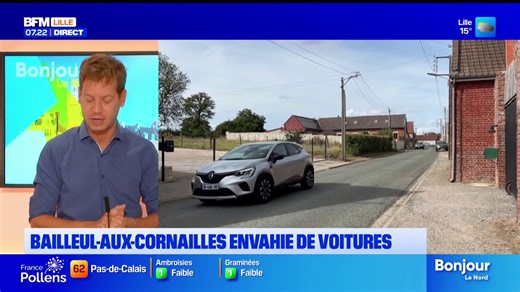 BFM Nord et vous: Bailleul-aux-Cornailles est envahie par les voitures | BFM Grand Lille