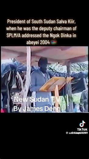 President Kiir speech in 2004. | Akon Buoi Media press