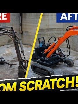 Building a Homemade Excavator From Scratch – It works#excavator #DIY #homemade #miniexcavator