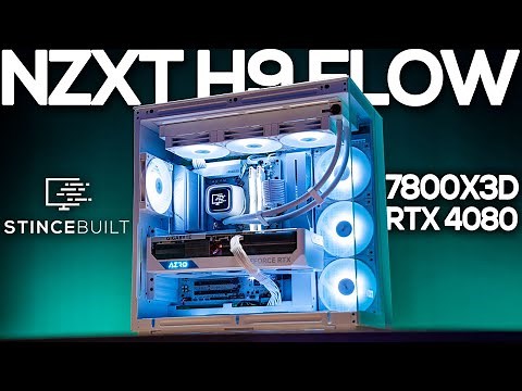 WHITEOUT NZXT H9 FLOW / 7800X3D / RTX 4080 / Aorus Elite AX ICE B650!
