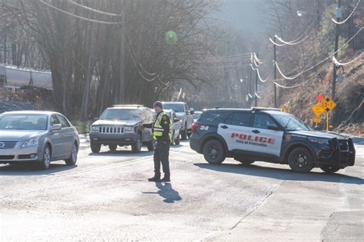 Route 61 accident involves tractor-trailer hauling large beam