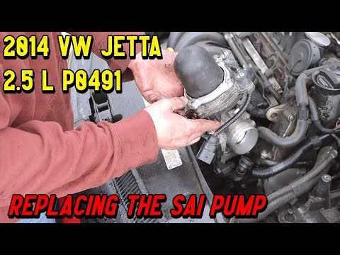 2014 VW P0491 FIX: Replace the Secondary Air Injection Pump (SAI) Step-By-Step by ‪@GettinJunkDone‬