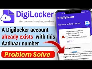 A digilocker account already exists with this Aadhaar number problem | Digilocker aadhar problem