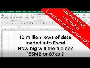 10 Million Rows of Data Loaded into Excel ( **see updated version of this - link in description**)
