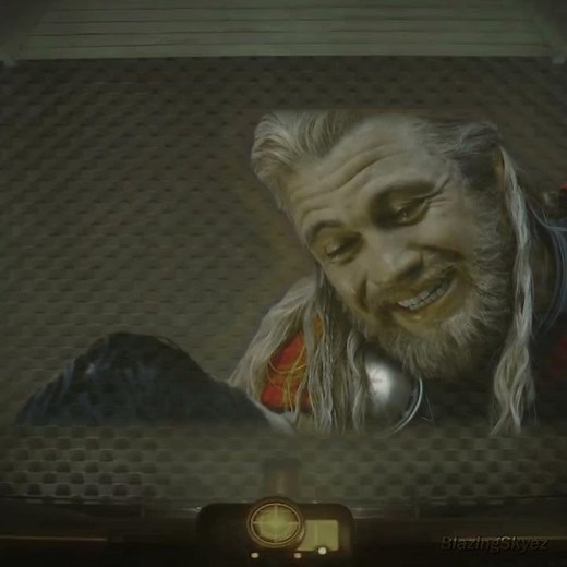 Loki crying over Fake Loki/Matt Damon's death in Thor: Ragnarok