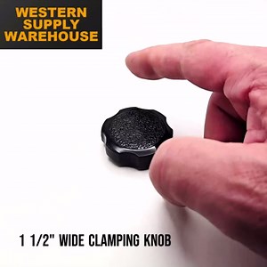 3/8" x 1" Thumb Screw Bolts with Black Round Hex Head Clamping Knob Plastic Cap Grip 304 Stainless Steel 3/8"-16 Standard Thread Rust-Resistant (2 Pack)