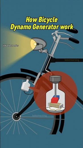 How Bicycle Dynamo Generator Work? #dynamo #dynamogenerator #electrical