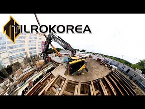 [작업영상] 가시설 H빔 복공판 합성보 해체 작업 / JK 오토퀵 틸트로테이터 활용 / 틸트로테이터 구입문의 / 1688-3496 / JK Tiltrotator work video