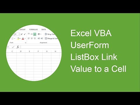 Excel VBA UserForm Listbox Link the Value to a Cell
