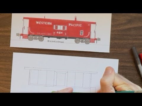 Western Pacific Caboose #484 How To Draw A Train Andy Fletcher Episode 19 Part 1 Basic Composition