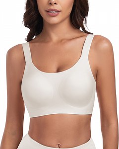 Full Coverage Bra for Women Back Smoothing Seamless Comfortable Bralette Padded Wireless Support Bra