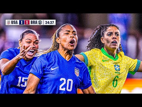 USA vs Brazil - ALL Goals & Highlights | FIFA Women's International Friendly - April 8, 2025