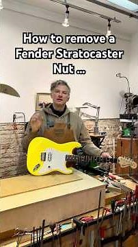 How to remove a nut from a Fender Stratocaster Guitar #guitar #craft#fender #stratocaster