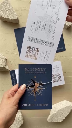Comment “passport” to get detailed information. ✈️📩 This passport wedding invitation suite features a sleek boarding pass insert, compass-inspired design, and a luxe gold airplane emblem for the ultimate travel-themed celebration. Modern, bold, and perfectly curated for a destination love story. 🌍✨ #passportweddinginvitation #navyweddinginvite #boardingpasswedding #destinationweddinginvite #travelthemedwedding