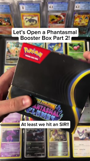 Let’s Open: A Phantasmal Flames Booster Box Part 2! 18 more packs, and we thankfully get an SIR!! How have you pulls been from this set? Any Charizard? Have the Illustration rares been kind to you too?? #pokemoncollector #packopenings #phantasmalflames #pokemoncommunity #charizard