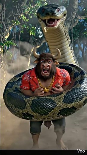 “BullMan vs Giant Python Fight ⚡ FullAction!”#BullMan#AjgarFight #Reayansh #ViralShorts #Trending