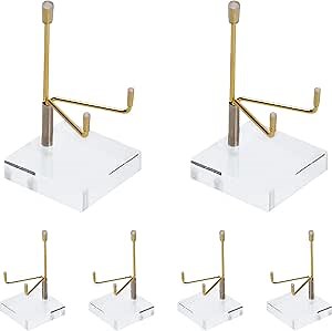 Amazon.com: SYWAN 6pc Rock Display Stand, Adjustable Metal Arms Display Stand with Base Crystal Display Stand Small Rock Collection Display Mineral Display Easel for Crystal Gemstones Geodes Fossils (Clear Acrylic) : Home & Kitchen
