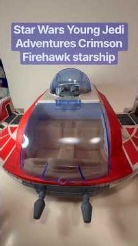 Star Wars Young Jedi Adventures Crimson Firehawk Star ship with Nash Durango. #starwars #hasbro