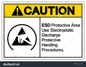 Caution Esd Protective Area Use Electrostatic Stock Vector (Royalty Free) 1786009814 | Shutterstock