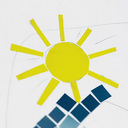 How to make a mosaic with paper - Paper Mosaic Picture - #Shorts