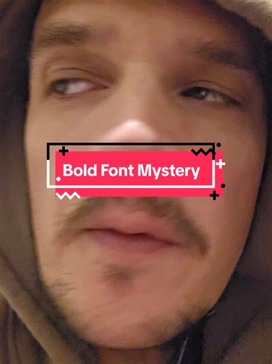 What's with the bold font?