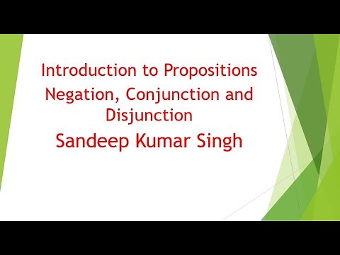 Discrete Math| Negation, Conjunction and Disjunction|L1