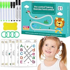 Scribble Smart Workbook, Little Curious Minds Workbook, Reusable Workbooks for Toddlers, Scribblesmart Workbook, Little Curious Minds Tracing Books, Scribble Smart Workbook for Preschool with Pen