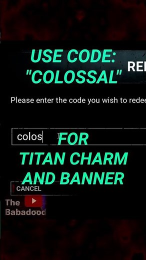 FREE TITAN CHARM AND BANNER W/ code "COLOSSAL" #dbd #gaming