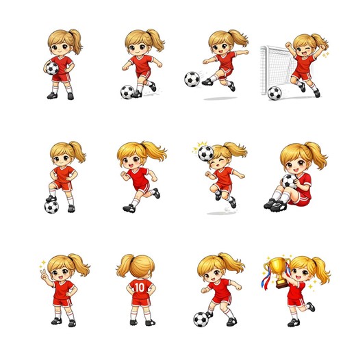 Soccer Girl Clipart PNG, Cute Soccer Player Girl, Kawaii Sports Girl, Soccer Kids Clipart, Instant Download - Etsy