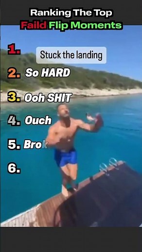 Ranking The Worst Flip Fails #epicfails #funny #shorts