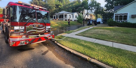 Highland house catches fire, causing damage to others nearby